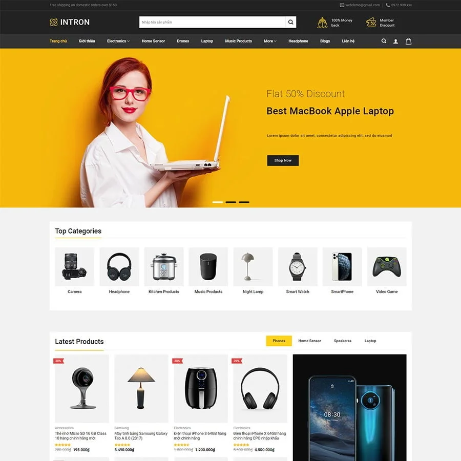 Thiết kế website bán đồ công nghệ 02