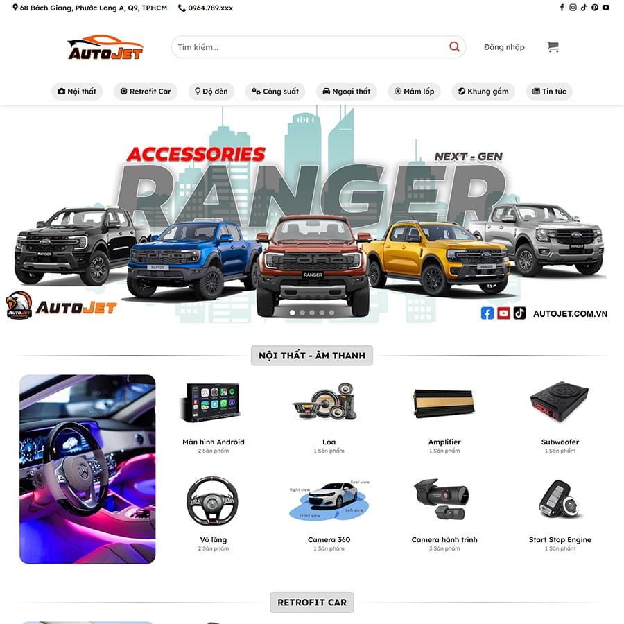 Thiết kế website đồ chơi xe hơi 03