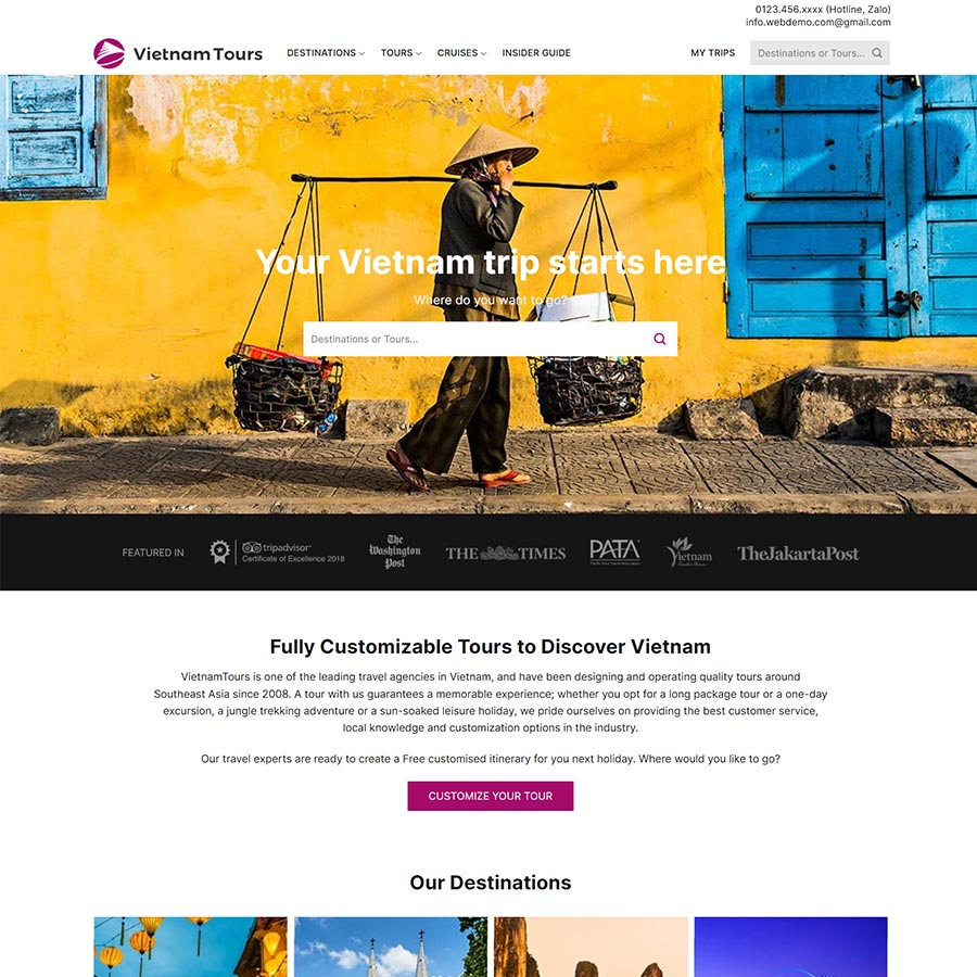 Thiết kế website du lịch 18