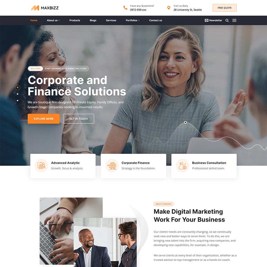 Thiết kế website giới thiệu công ty đa ngành
