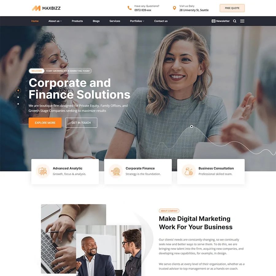Thiết kế website giới thiệu công ty đa ngành