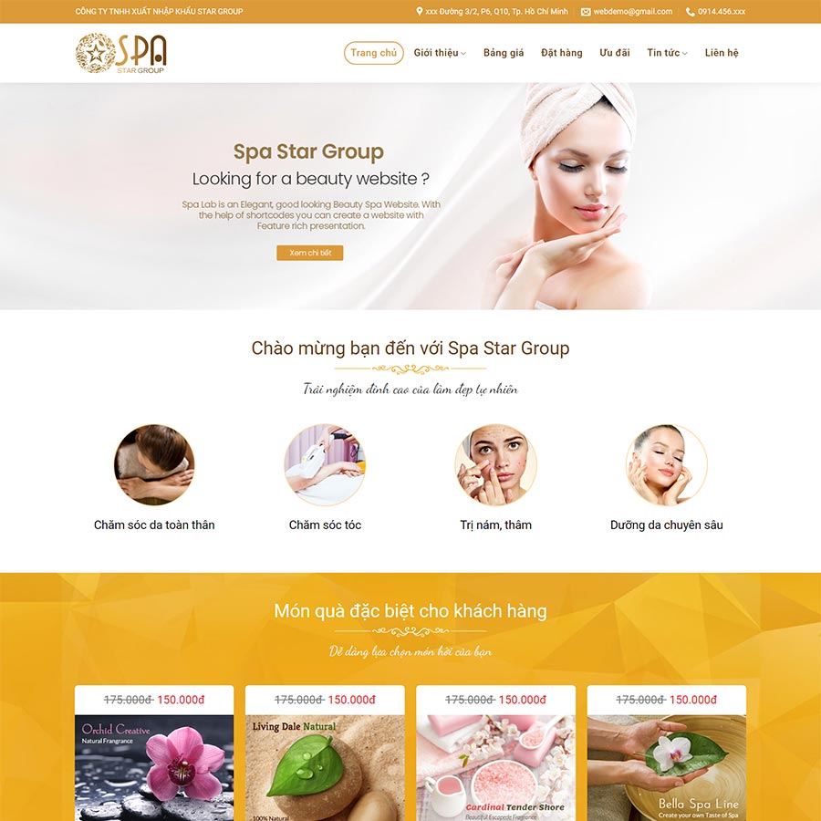Thiết kế website Spa
