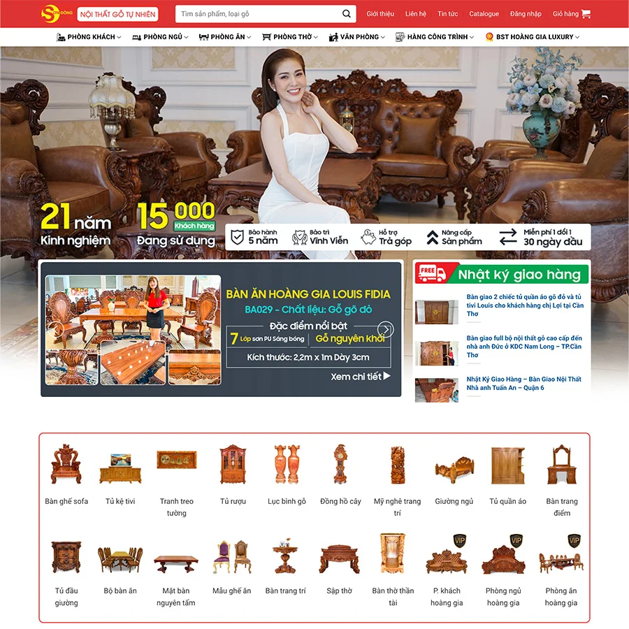 Thiết kế website nội thất Sơn Đông